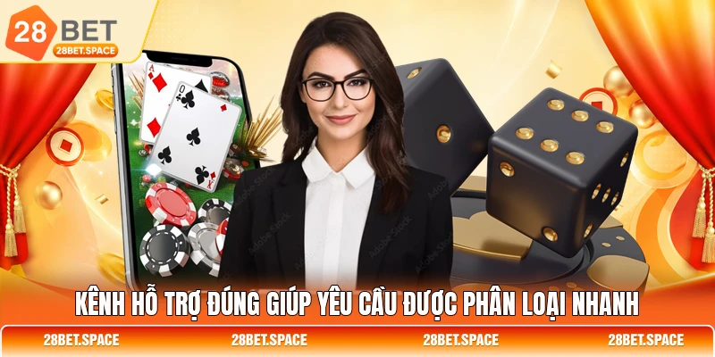 Kênh hỗ trợ đúng giúp yêu cầu được phân loại nhanh