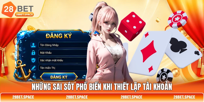 Những sai sót phổ biến khi thiết lập tài khoản